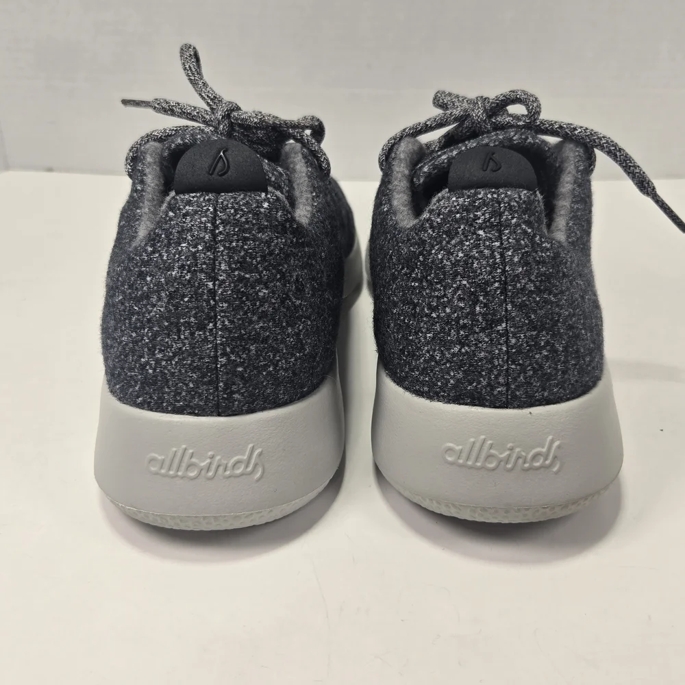 Allbirds Wool Runners Dark Gray Knit Sneakers Size Men's 10 Women's 11.5 - Picture 4 of 11